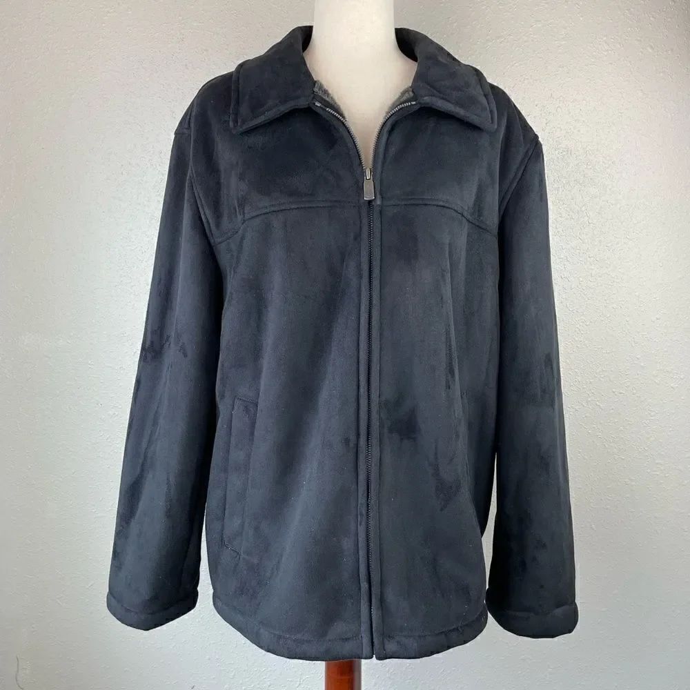 Dockers Faux Seude Jacket Size M EUC